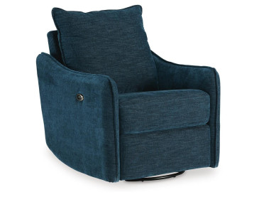 McBurg Swivel Power Recliner - Navy