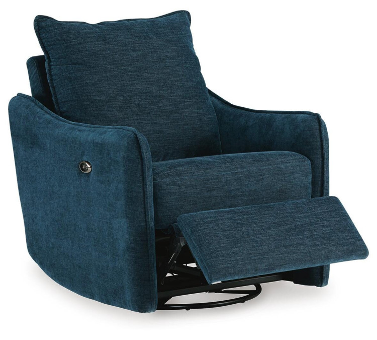 McBurg Swivel Power Recliner - Navy