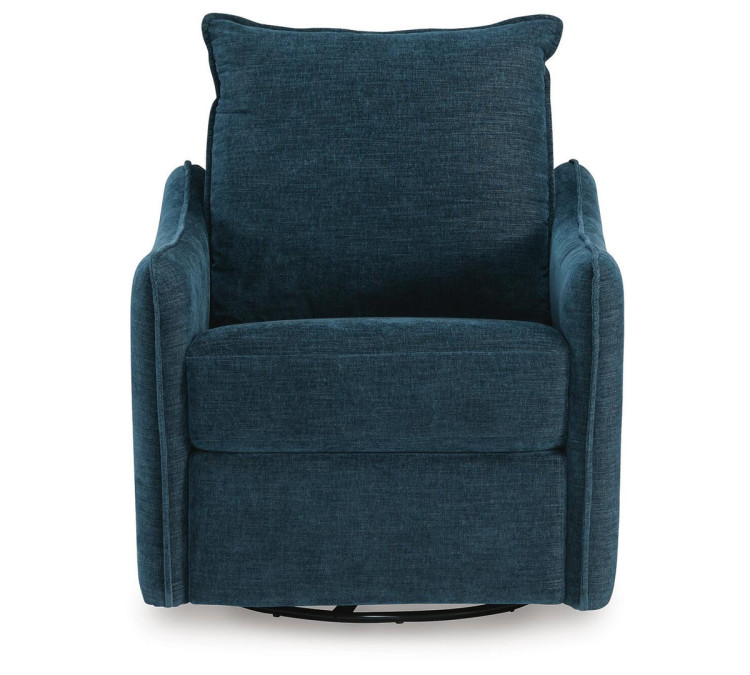 McBurg Swivel Power Recliner - Navy