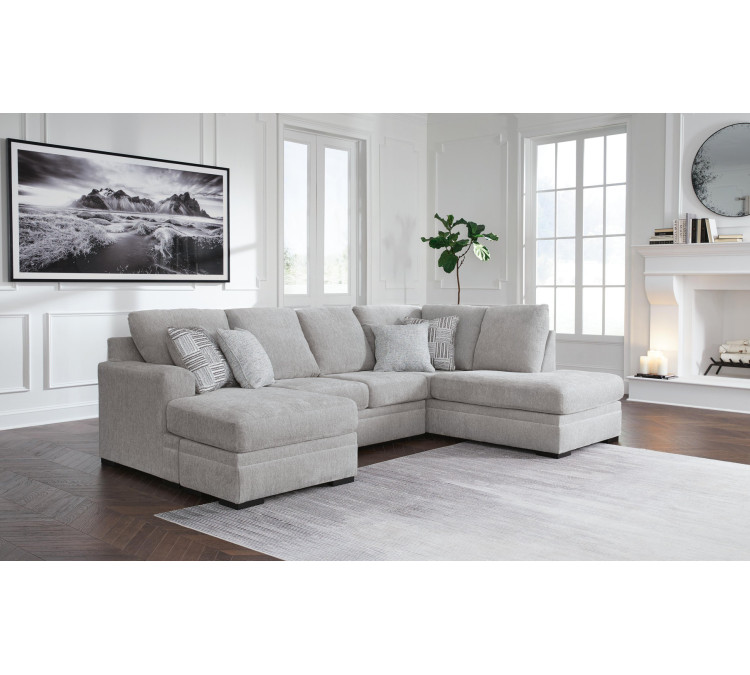 Gabyleigh 2-Piece Sectional with Chaise - Nickel