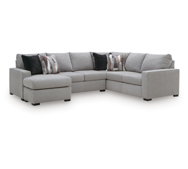 Lakepoint 2-Piece Sectional with Chaise - Nickel