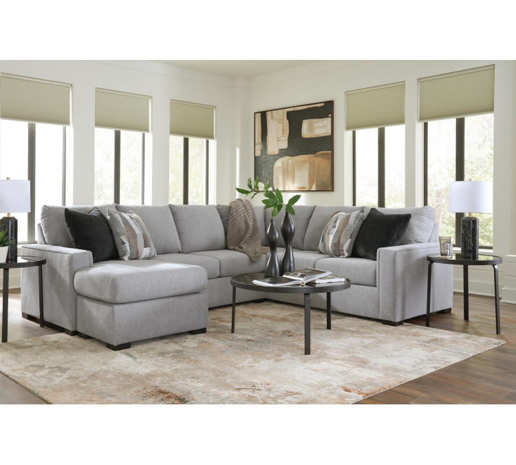 Lakepoint 2-Piece Sectional with Chaise - Nickel