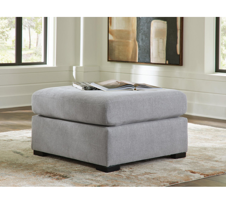 Lakepoint Oversized Accent Ottoman - Nickel