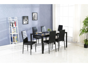 Noir – 7pc Set Dining Set