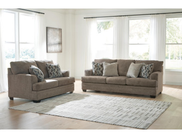 Stonemeade Sofa and Loveseat - Nutmeg