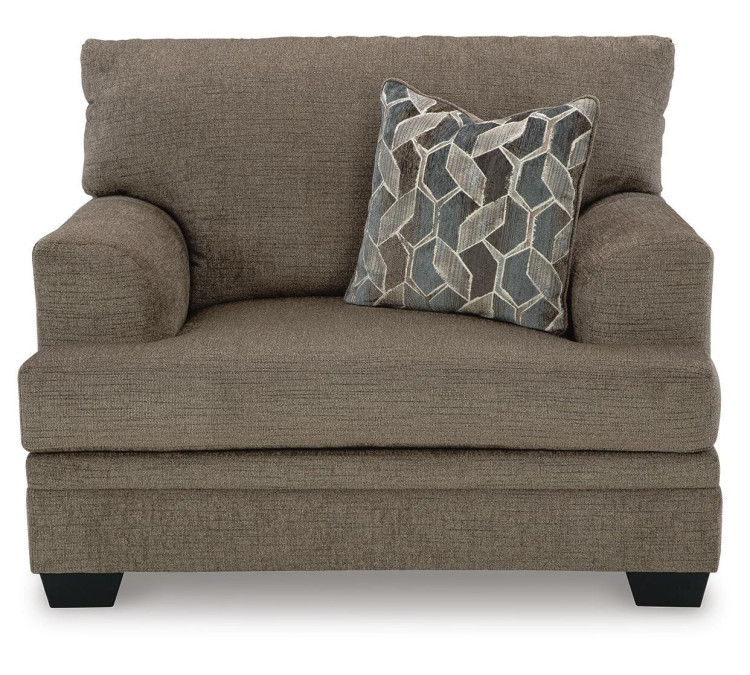 Stonemeade Sofa Chaise, Chair, and Ottoman - Nutmeg