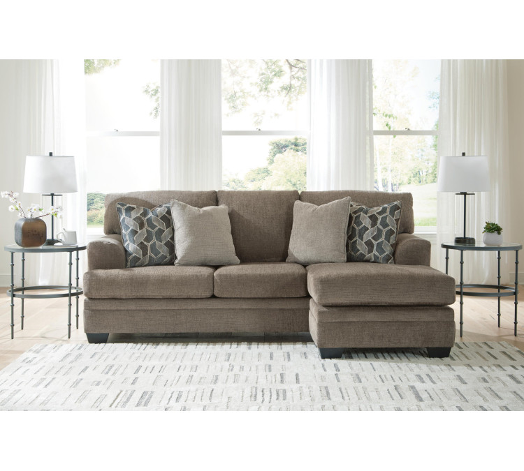 Stonemeade Sofa Chaise, Chair, and Ottoman - Nutmeg