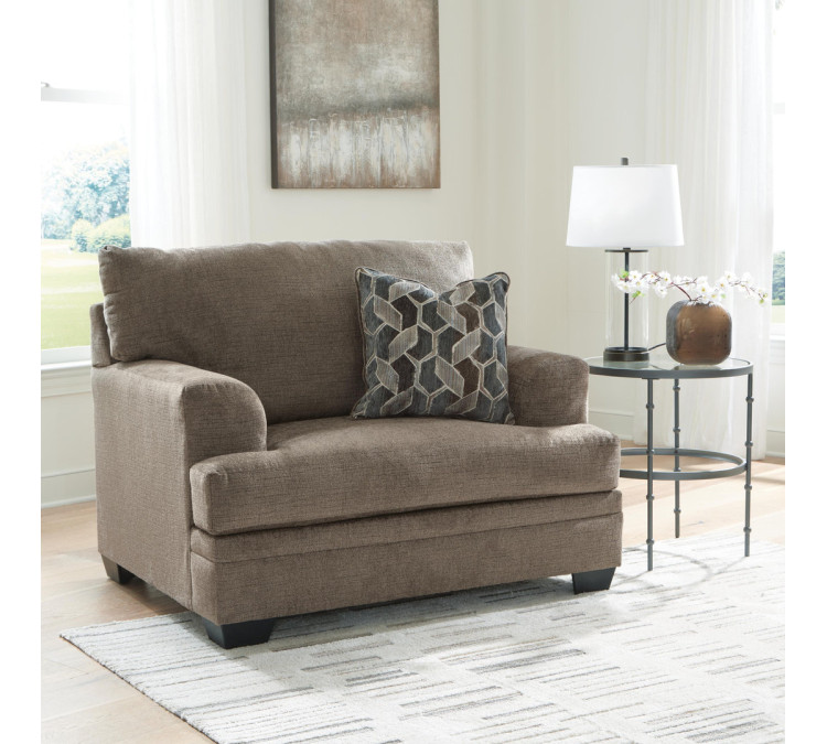Stonemeade Sofa Chaise, Chair, and Ottoman - Nutmeg