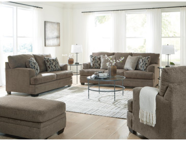 Stonemeade Sofa, Loveseat, Chair and Ottoman - Nutmeg