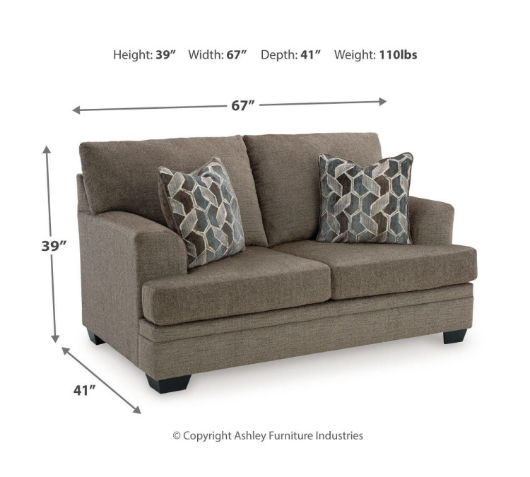 Stonemeade Sofa, Loveseat, Chair and Ottoman - Nutmeg