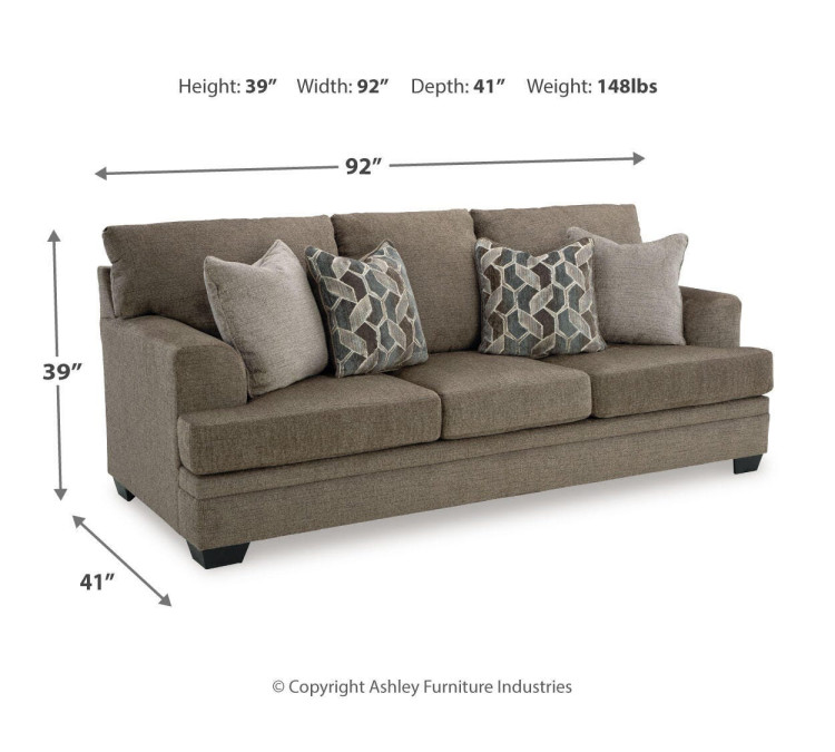 Stonemeade Sofa, Loveseat, Chair and Ottoman - Nutmeg