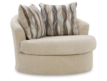 Crespino Swivel Accent Chair - Oatmeal