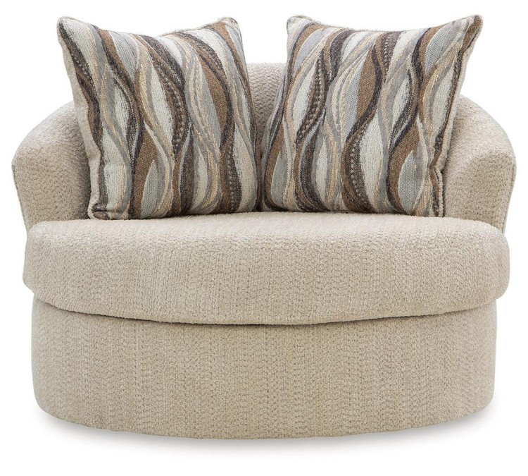 Crespino Swivel Accent Chair - Oatmeal