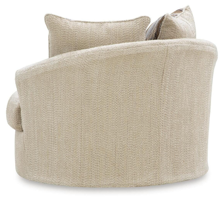 Crespino Swivel Accent Chair - Oatmeal