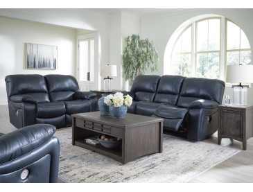 Leesworth Sofa, Loveseat and Recliner - Ocean