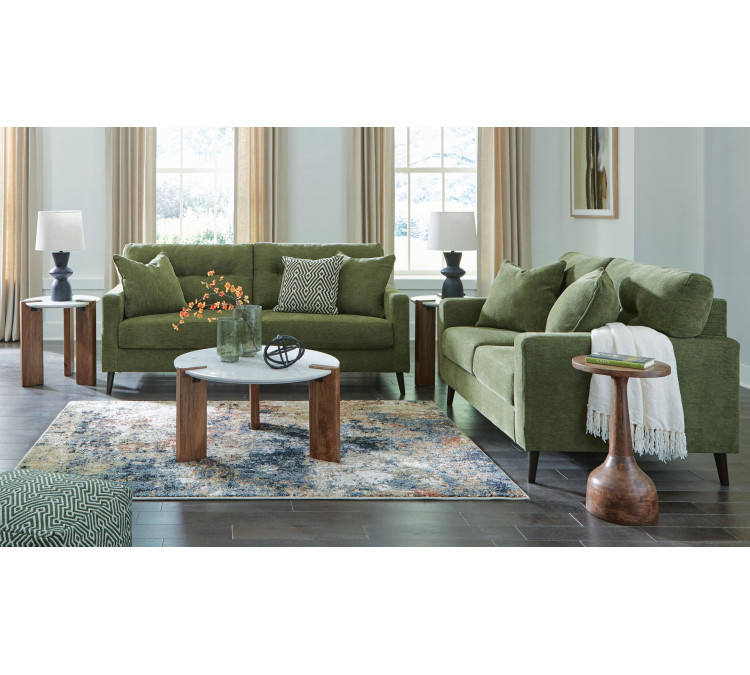 Bixler Sofa and Loveseat - Olive