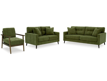 Bixler Sofa, Loveseat and Chair - Olive