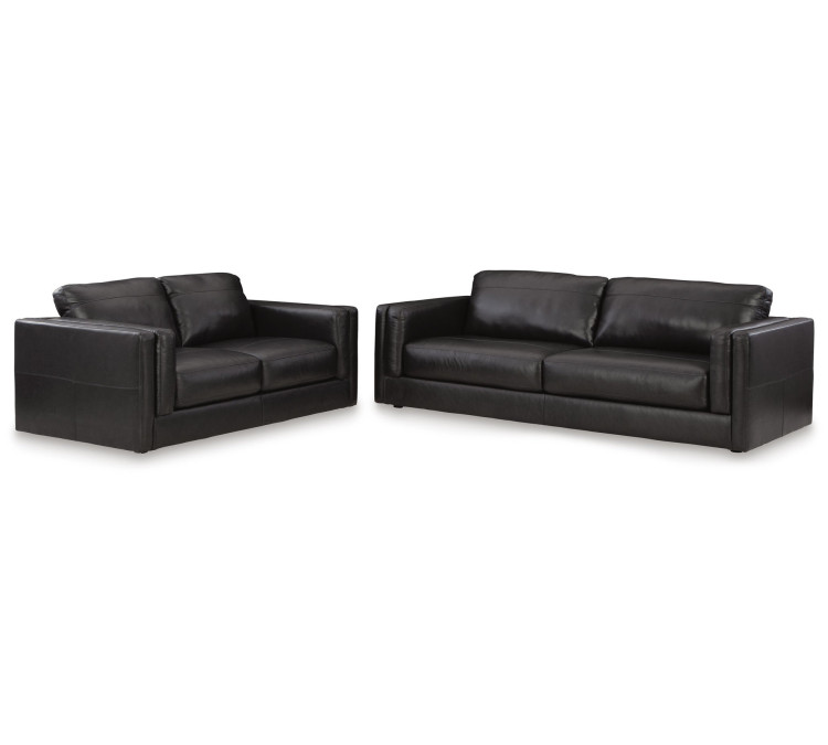 Amiata Sofa and Loveseat - Onyx