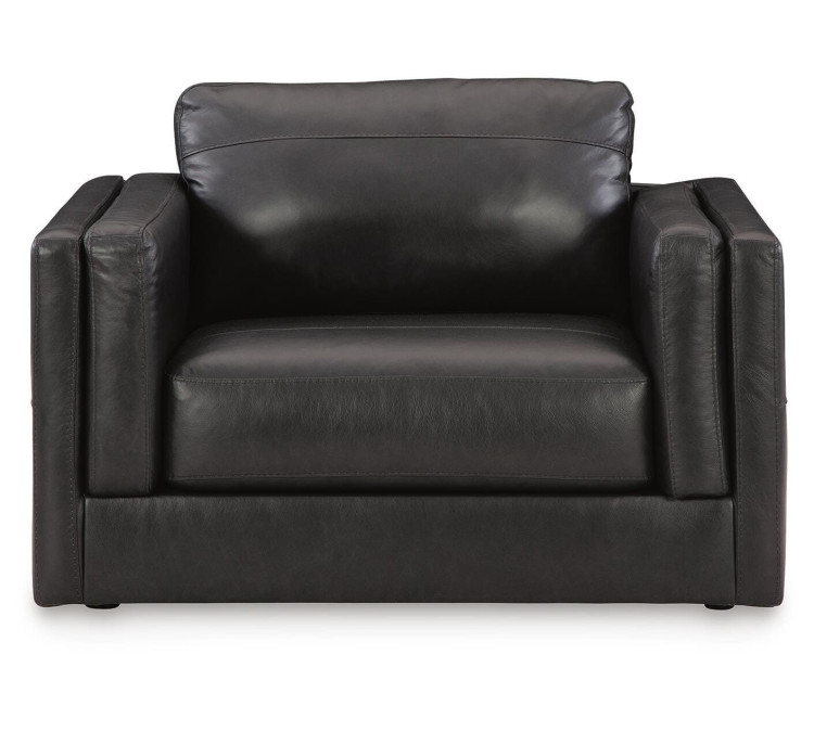 Amiata Sofa, Loveseat, Chair and Ottoman - Onyx
