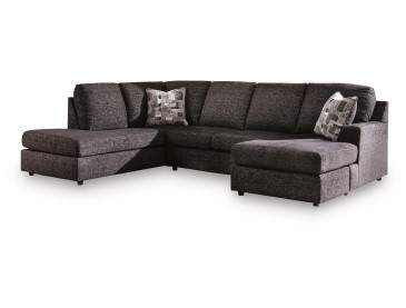 Coralene 2-Piece Sectional with Chaise - Onyx