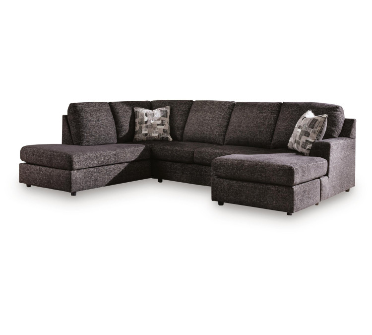 Coralene 2-Piece Sectional with Chaise - Onyx