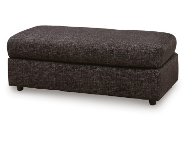 Coralene Oversized Accent Ottoman - Onyx