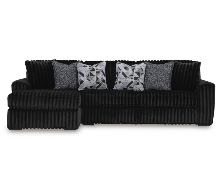 Midnight-Madness 2-Piece Sectional Sofa with Chaise - Onyx