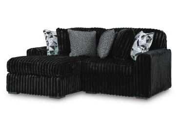 Midnight-Madness 2-Piece Sectional with Chaise - Onyx