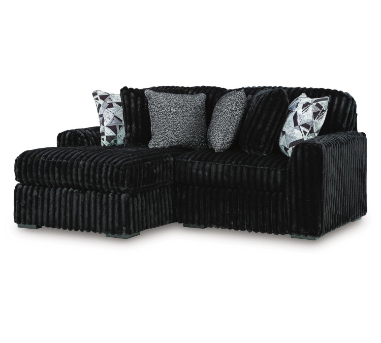 Midnight-Madness 2-Piece Sectional with Chaise - Onyx