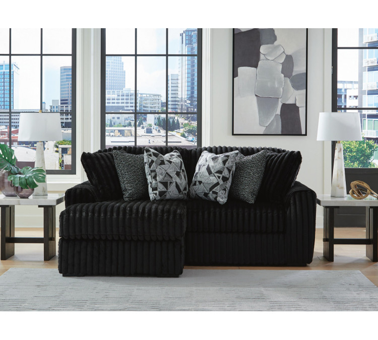 Midnight-Madness 2-Piece Sectional with Chaise - Onyx