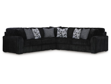 Midnight-Madness 3-Piece Sectional - Onyx