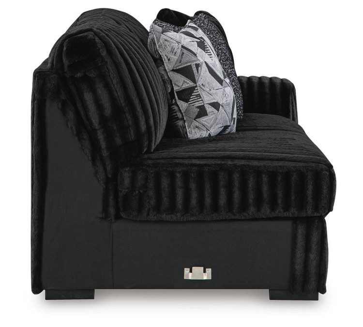 Midnight-Madness 3-Piece Sectional with Chaise - Onyx