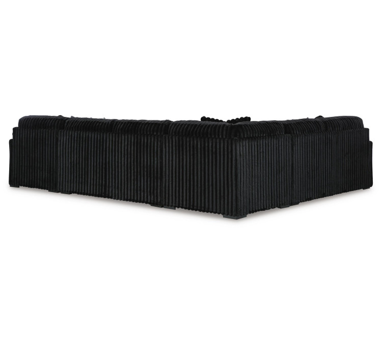 Midnight-Madness 4-Piece Sectional with Chaise - Onyx