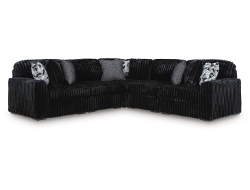 Midnight-Madness 5-Piece Sectional - Onyx