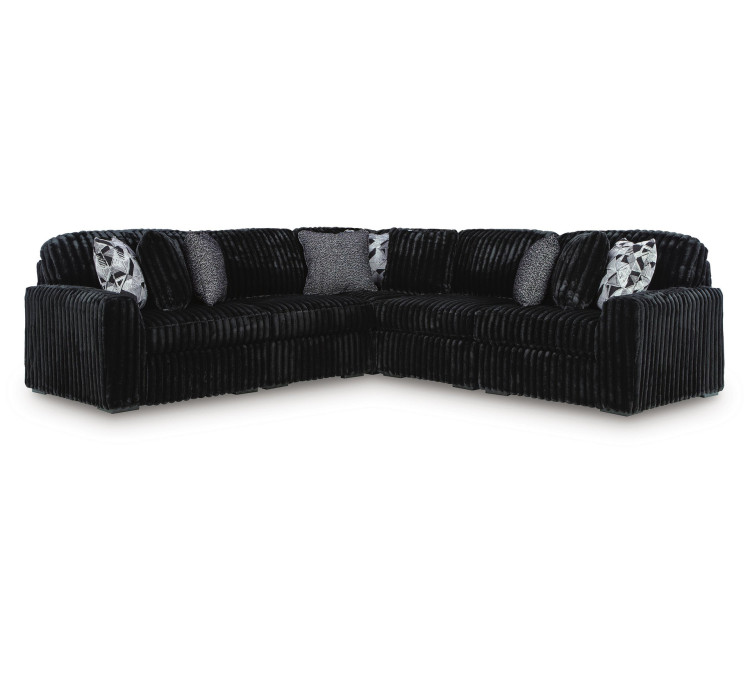 Midnight-Madness 5-Piece Sectional - Onyx