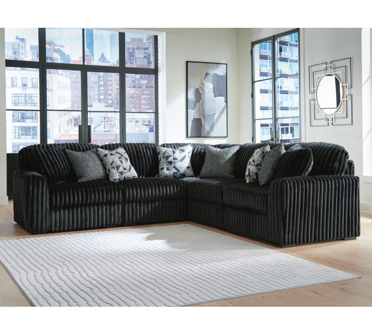 Midnight-Madness 5-Piece Sectional - Onyx