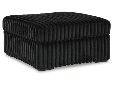 Midnight-Madness Oversized Accent Ottoman - Onyx