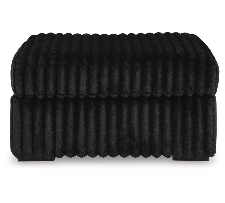 Midnight-Madness Oversized Accent Ottoman - Onyx