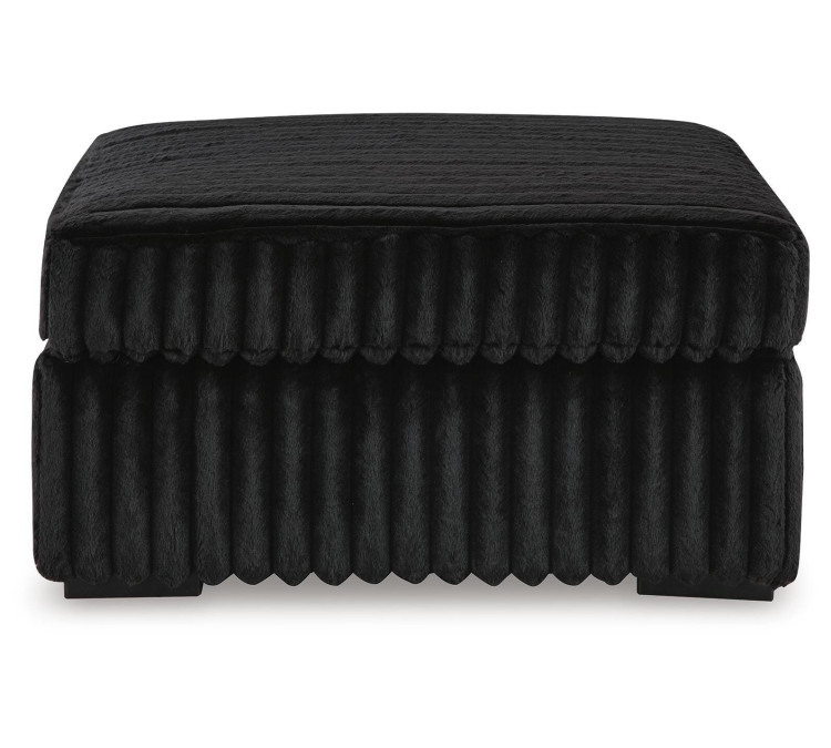 Midnight-Madness Oversized Accent Ottoman - Onyx