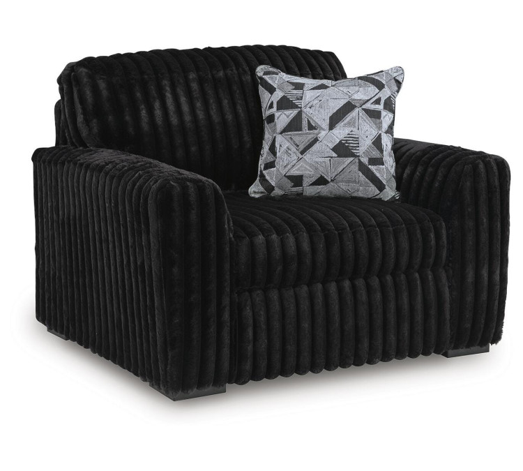 Midnight-Madness Oversized Chair - Onyx