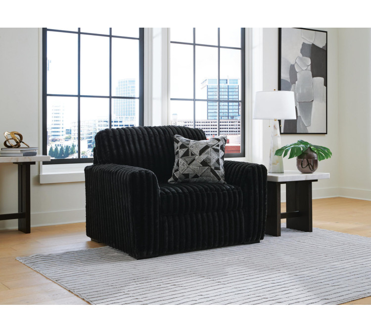 Midnight-Madness Oversized Chair - Onyx