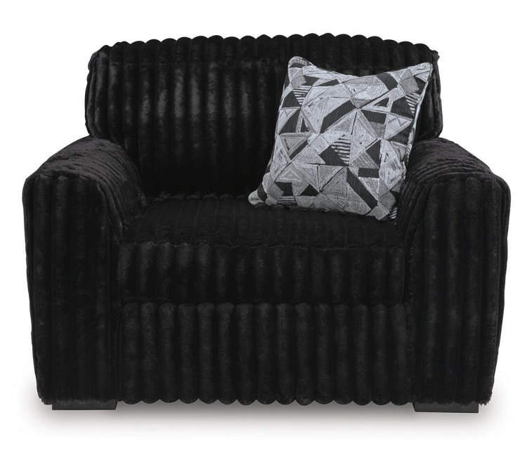 Midnight-Madness Oversized Chair - Onyx