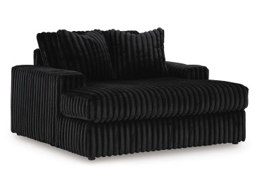 Midnight-Madness Oversized Chaise - Onyx