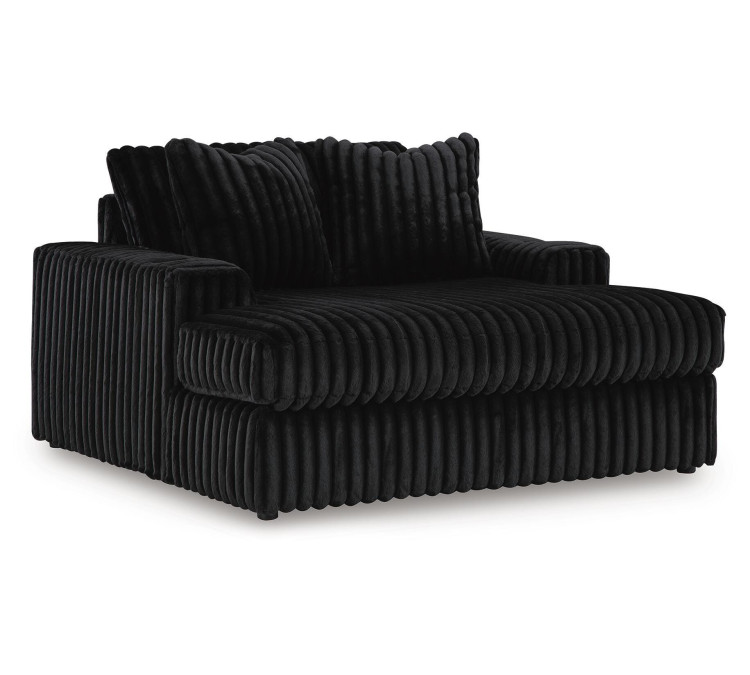 Midnight-Madness Oversized Chaise - Onyx