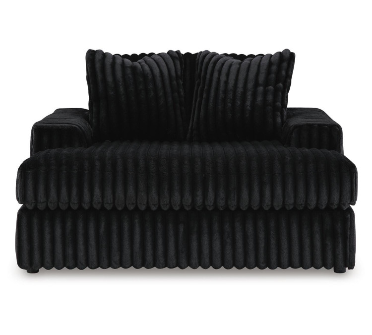 Midnight-Madness Oversized Chaise - Onyx