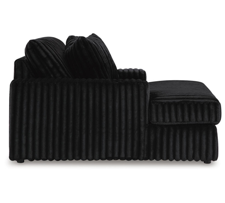 Midnight-Madness Oversized Chaise - Onyx