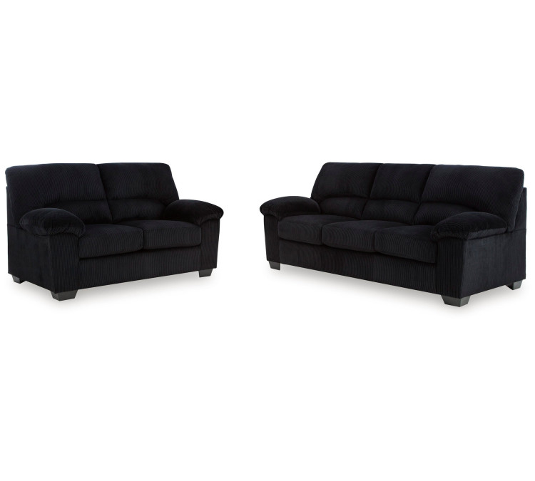SimpleJoy Sofa and Loveseat - Onyx