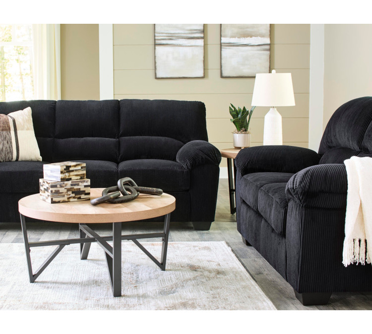 SimpleJoy Sofa and Loveseat - Onyx