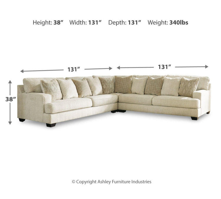Rawcliffe 5-Piece Sectional - Parchment