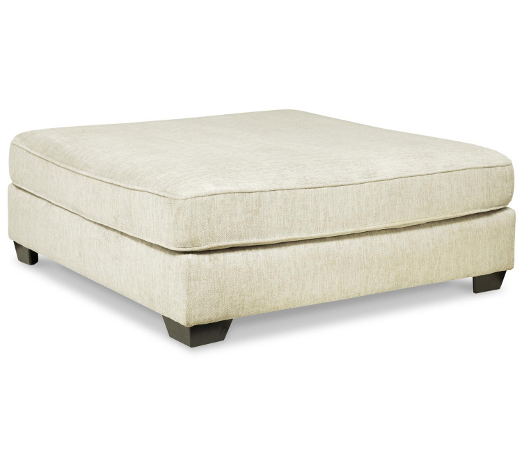 Rawcliffe Oversized Accent Ottoman - Parchment